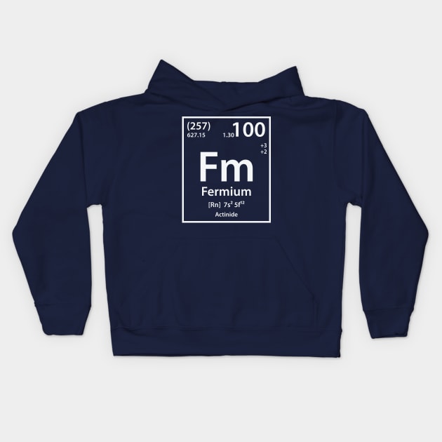 Fermium Element Kids Hoodie by cerebrands